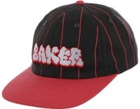 Baker Bubble Pin Snapback Hat - black/red