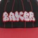 Baker Bubble Pin Snapback Hat - black/red - front detail