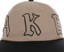 Baker Wrapped Snapback Hat - khaki/black - front detail