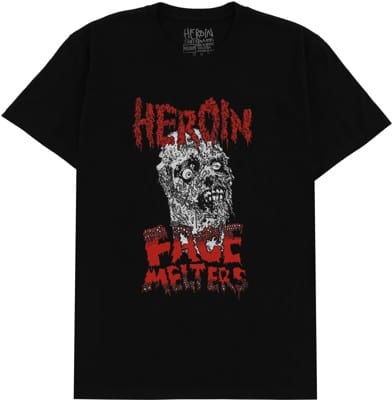 Heroin Face Melters T-Shirt - black - view large
