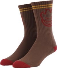 Spitfire Bighead Sock - brown/red/gold