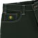 Theories Plaza Jeans - hunter green contrast - front detail