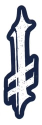 Deathwish Saturate Sticker - navy/white