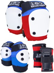 187 Killer Pads Six Pack Junior Pad Set - red/white/blue