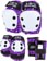 187 Killer Pads Six Pack Junior Pad Set - staab  purple leopard