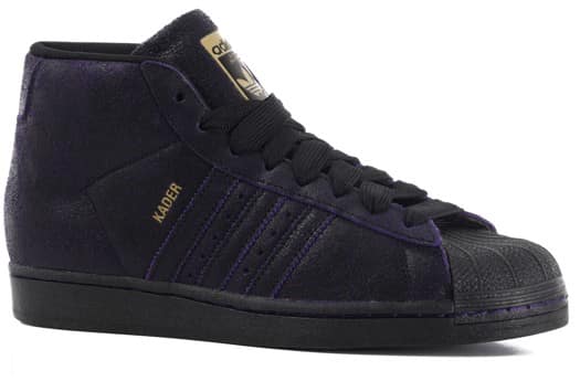 Adidas Pro Model ADV Skate Shoes - (kader sylla) core black/core black/dark purple - view large
