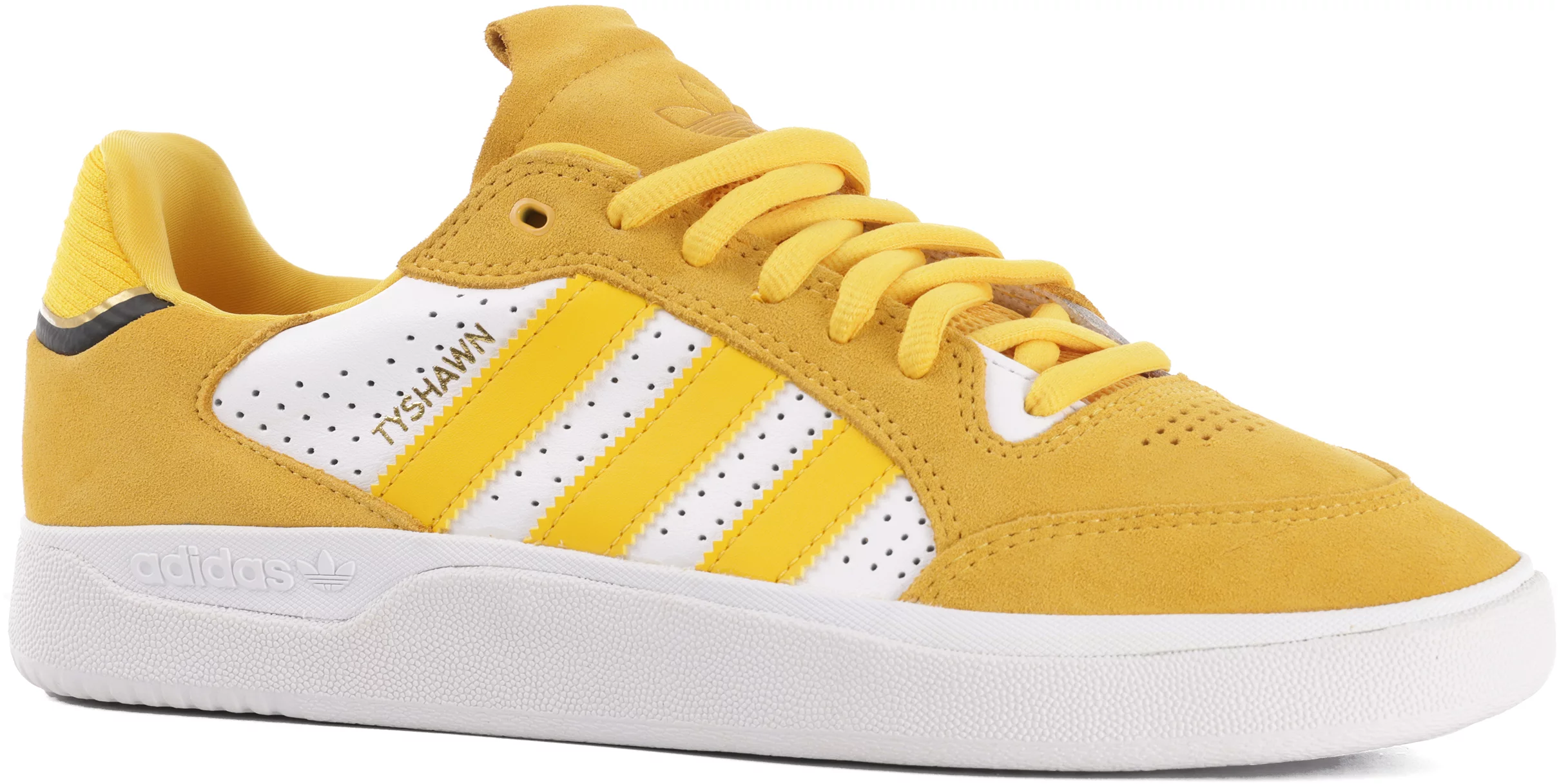 Adidas Tyshawn Low Skate Shoes bold gold/footwear white/core black Free Shipping | Tactics