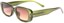 Happy Hour Oxford Sunglasses - gloss black moss fade/ amber lens