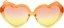 Happy Hour Heart Ons Sunglasses - candy corn - front