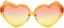 Happy Hour Heart Ons Sunglasses - candy corn - front