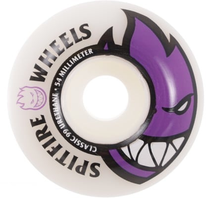 Spitfire Bighead Skateboard Wheels - white/purple 54 (99d) - view large