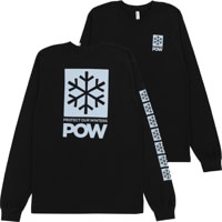 Protect Our Winters POW Stacked Logo L/S T-Shirt - black/baby blue