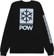 Protect Our Winters POW Stacked Logo L/S T-Shirt - black/baby blue - reverse