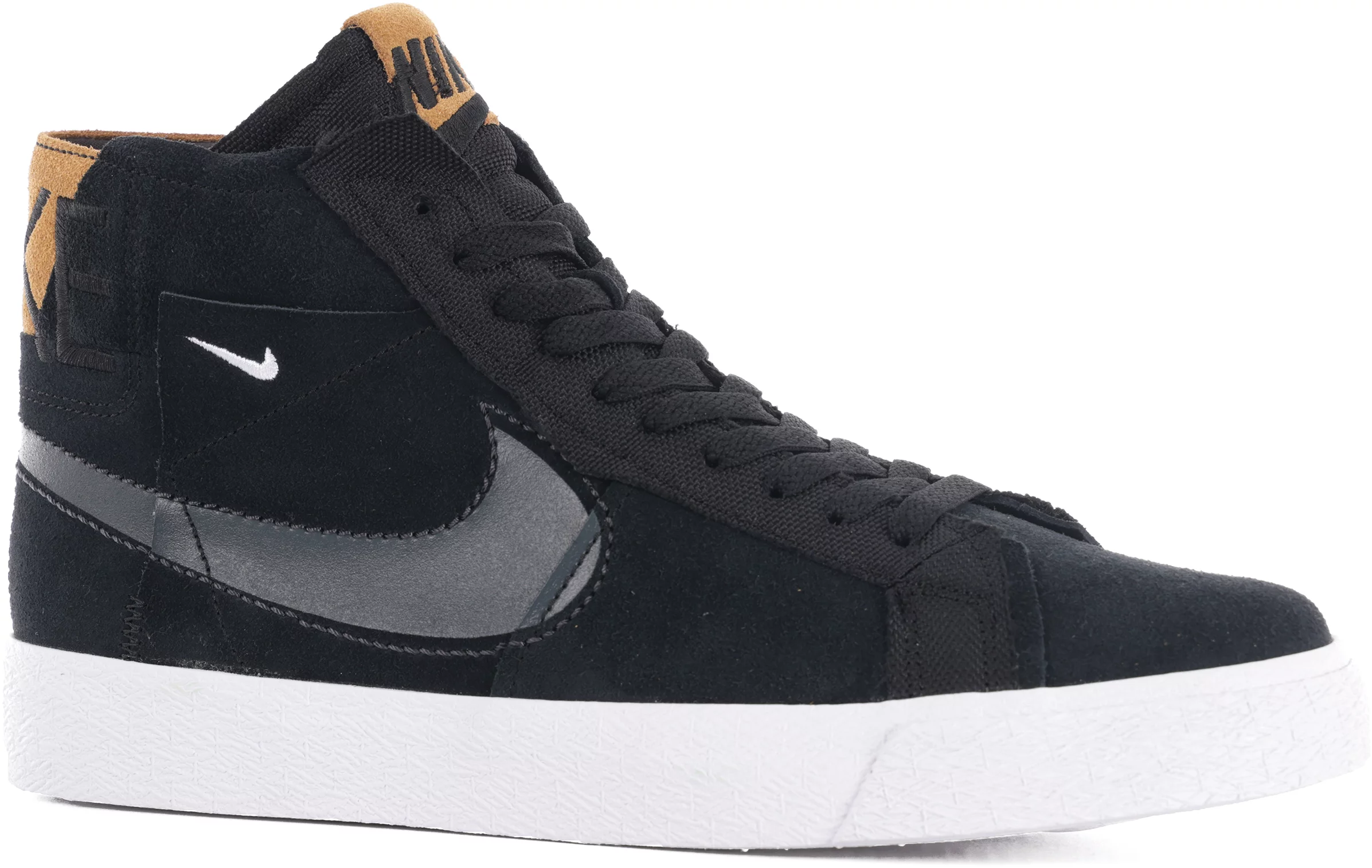 Nike SB Zoom Blazer Mid PRM Shoes - black/anthracite-black-white-desert ochre-white - Free Shipping Tactics