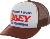 Obey Sunshine Foam Trucker Hat - brown multi