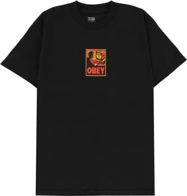 Obey Computer T-Shirt - black - view large