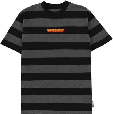 Independent Bounce Stripe T-Shirt - black/char heather - view large