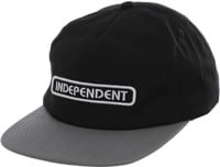 Independent B/C Groundwork Snapback Hat - charcoal/black