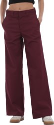 Dickies Women's Wide Leg Work Pants - grape wine