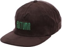 Autumn Cord 5-Panel Snapback Hat - brown