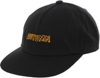 Autumn Logo Canvas 5-Panel Snapback Hat - black