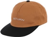 Autumn Two Tone Snapback Hat - work brown