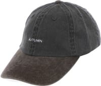Autumn Washed Canvas Strapback Hat - two tone black