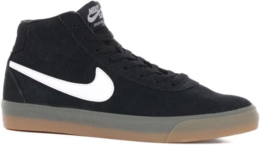 Nike SB Bruin High Skate Shoes - black/white-gum light brown - view large