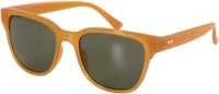 Dot Dash Hopper Sunglasses - caramel satin/vintage green lens