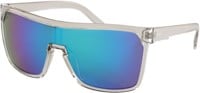 Dot Dash Shoey Sunglasses - grey satin/green chrome lens