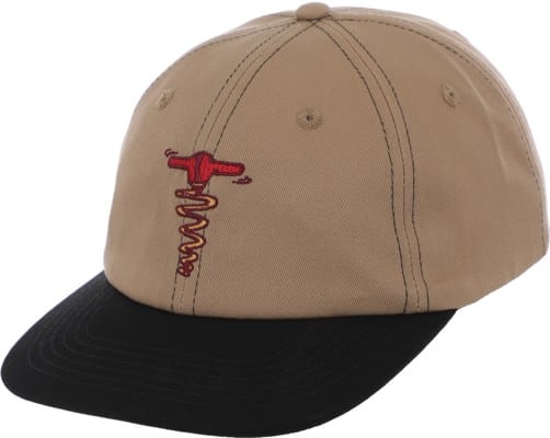 Passport Corkscrew Snapback Hat - sand/black - view large