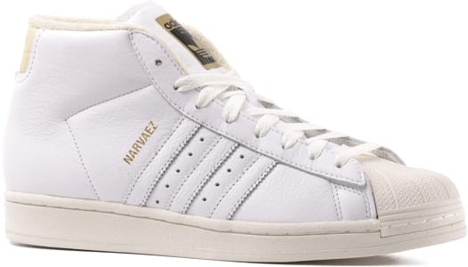 Adidas Pro Model ADV Skate Shoes - (sam narvaez) footwear white/footwear white/easy yellow - view large