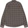 Brixton Bowery Summer Weight Flannel Shirt - charcoal/burnt orange/off white - reverse