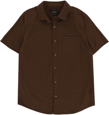 Brixton Charter Textured Weave S/S Shirt - dark earth - view large