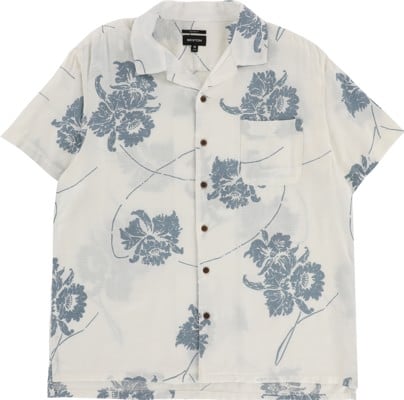 Brixton Bunker Slub S/S Shirt - off white/dusty blue - view large