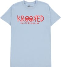Krooked Krooked Eyes T-Shirt - light blue/red