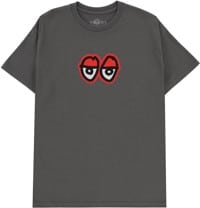Krooked Eyes LG T-Shirt - charcoal/red