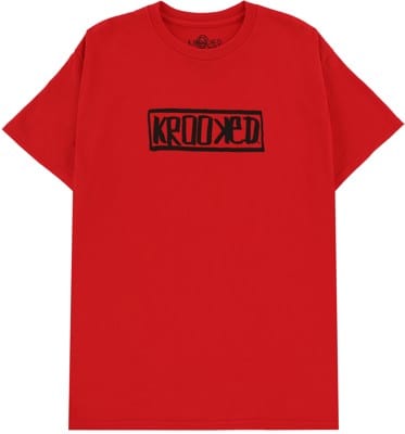 Krooked Box T-Shirt - red/black - view large
