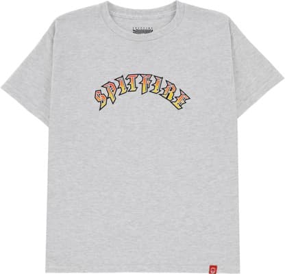 Spitfire Kids Old E Fade Fill T-Shirt - ash/red-yellow fade - view large