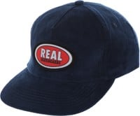 Real Oval Snapback Hat - navy/red