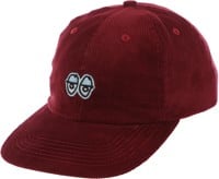 Krooked Eyes Strapback Hat - burgundy/blue