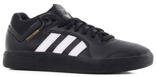 Adidas Tyshawn Pro Skate Shoes - core black/footwear white/gold metallic - view large