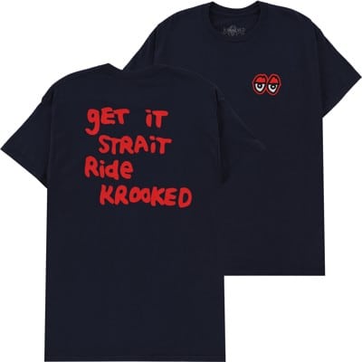 Krooked Strait Eyes T-Shirt - navy/red - view large
