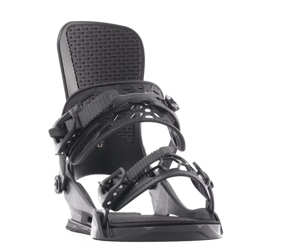 Snowboard Binding Buckles with Straps Metal Base Black Plastic and