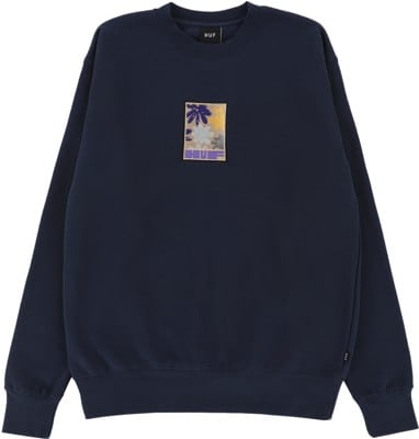 HUF Morning Glory Crew Sweatshirt - navy - view large