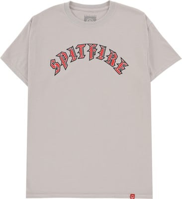 Spitfire Old E T-Shirt - ice grey/red/black/white - view large