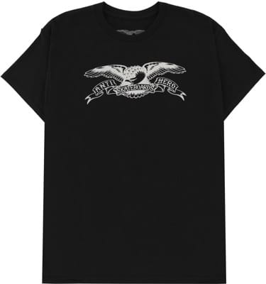 Anti-Hero Basic Eagle T-Shirt - black/white discharge - view large