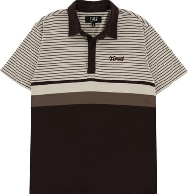 Tired Summer Polo Shirt - cream/brown - view large