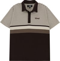 Tired Summer Polo Shirt - cream/brown