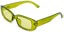 Dang Shades Korvette Sunglasses - lime green/yellow lens